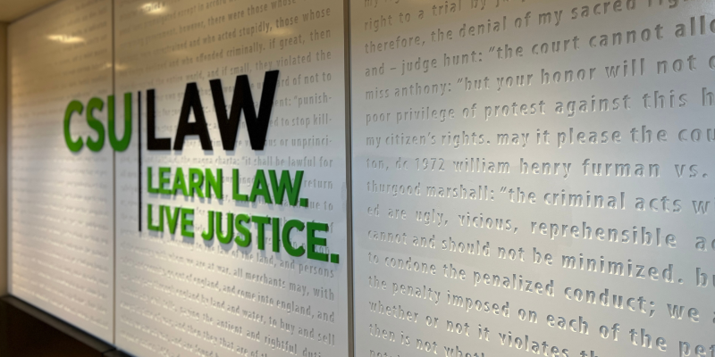 CSU Law wall