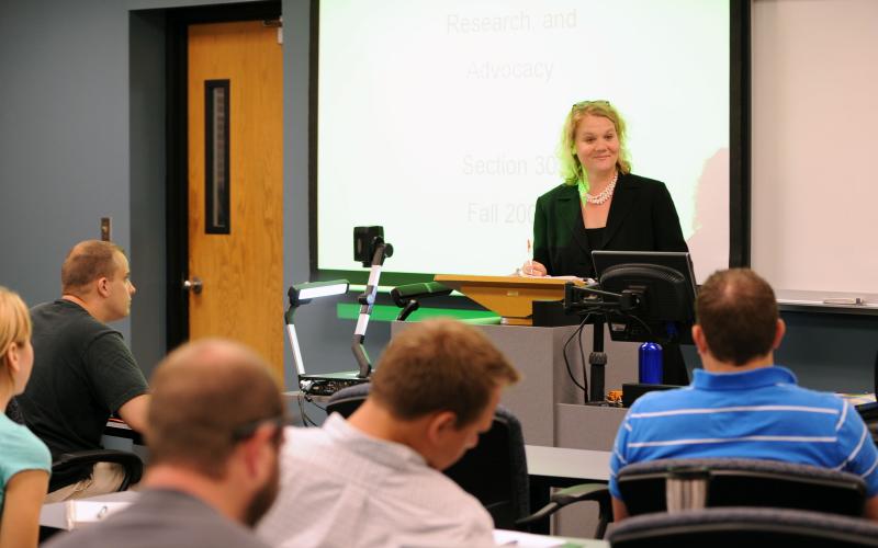 Faculty Teaching in Classroom